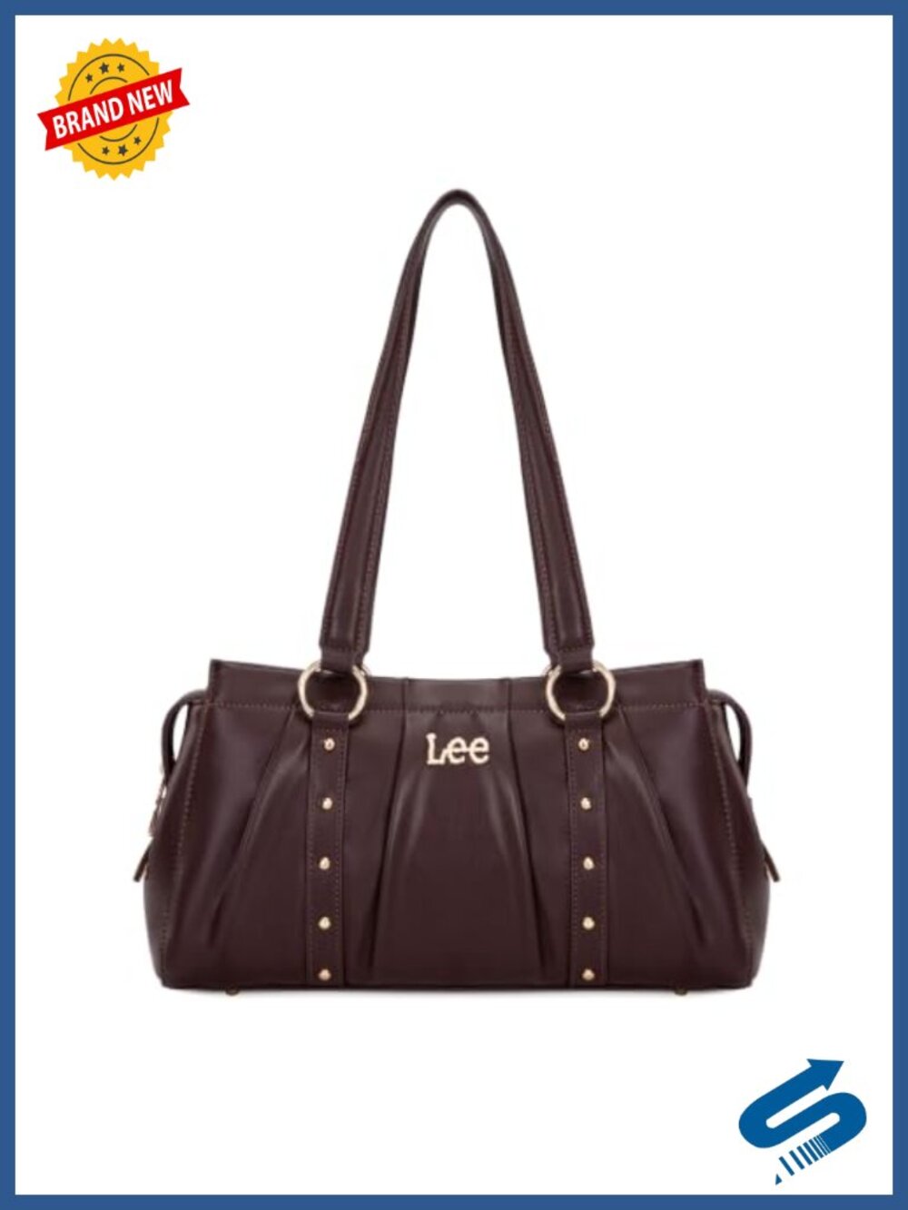 Vegan Leather Satchel Shoulder Bag Top Handle